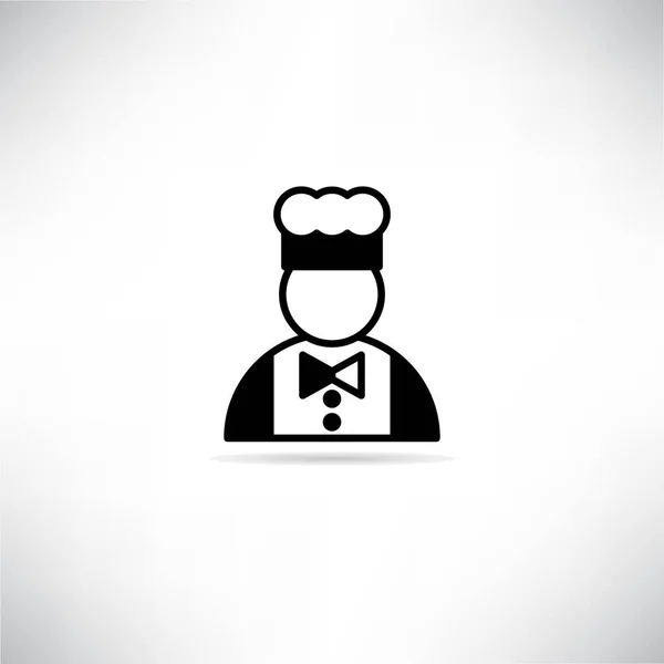 Chef Kok Pictogram Met Slagschaduw Vector Illustratie — Stockvector