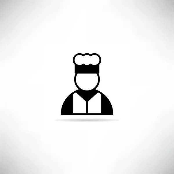 Chef Kok Pictogram Met Slagschaduw Vector Illustratie — Stockvector