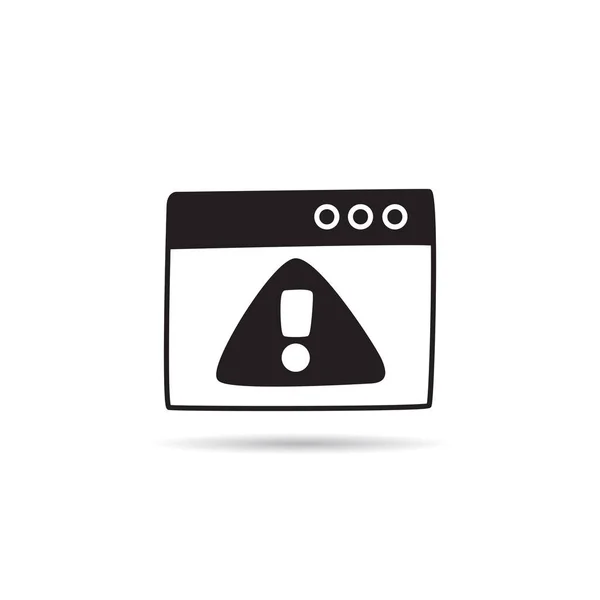 Alert Warning Symbol Web Icon White Background Vector — Stock Vector