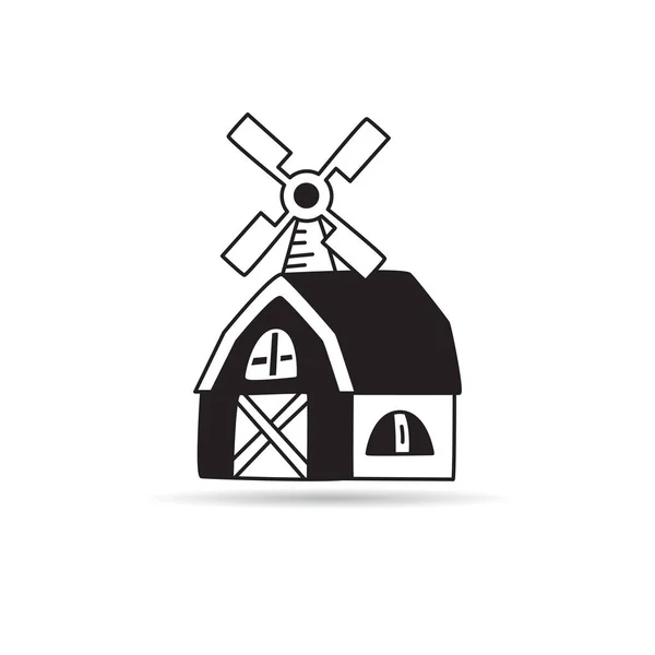Bauernhaus Symbol Vektor Auf Weißem Hintergrund — Stockvektor