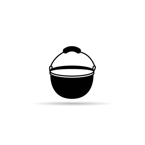 Vector Icono Olla Cocina Sobre Fondo Blanco — Vector de stock