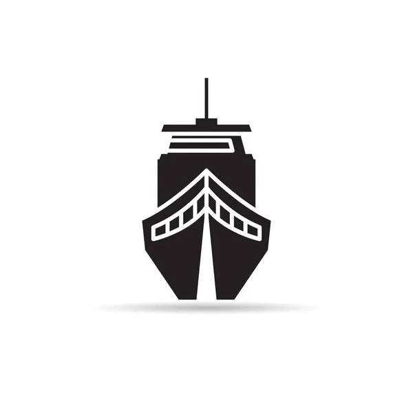 Vessel Ship Icon Vector White Background — Stock Vector