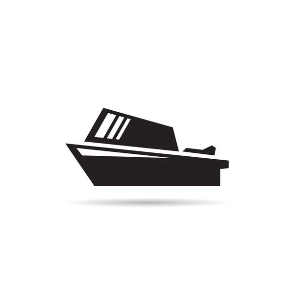 Speedboat Icoon Vector Witte Achtergrond — Stockvector