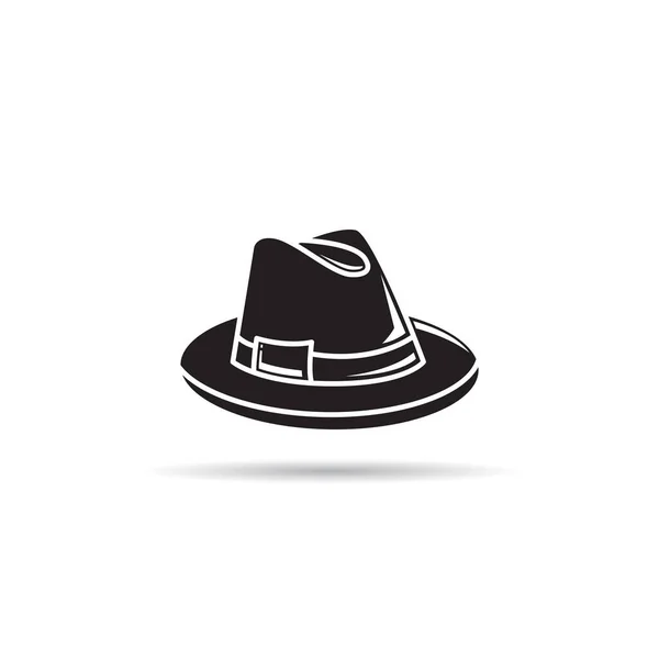 Καουμπόι Καπέλο Εικονίδιο Σιλουέτα Διάνυσμα — Διανυσματικό Αρχείο