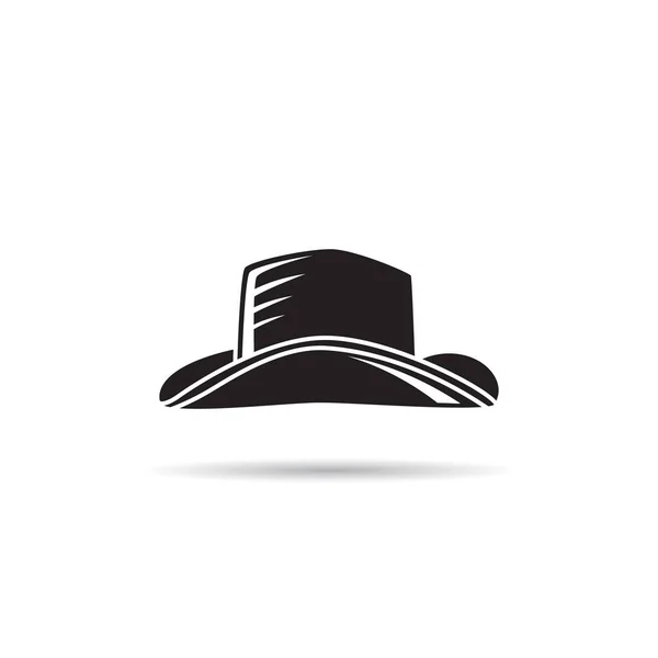 Cowboy Hat Icon Silhouette Vector — Stock Vector