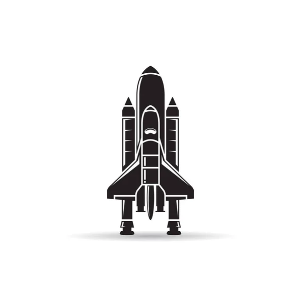 Raumschiff Rakete Symbol Vektor Illustration — Stockvektor