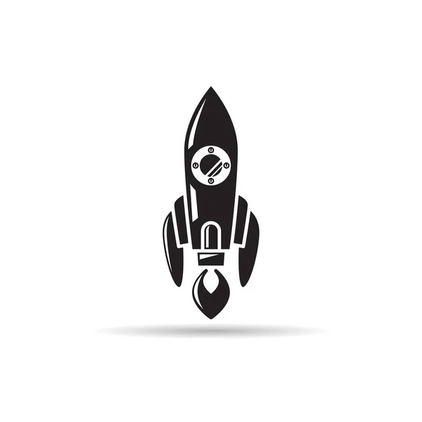 Ilustração Vetor Ícone Foguete Nave Espacial —  Vetores de Stock