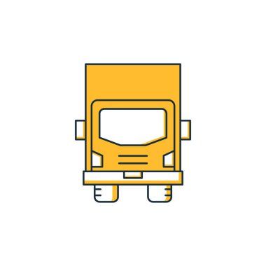 kamyon simgesi sarı tema tasarımı