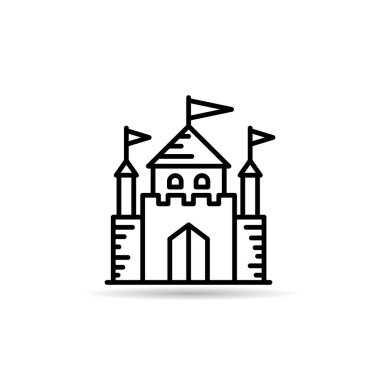 kale ve kale simgesi çizgi vektörü