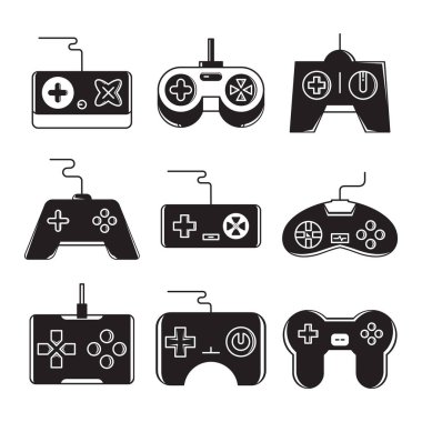 gamepad ve joy stick vektörü seti