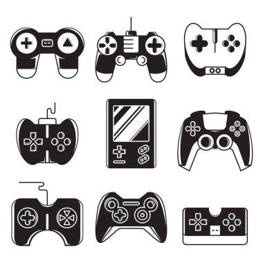 gamepad ve joy stick vektörü seti