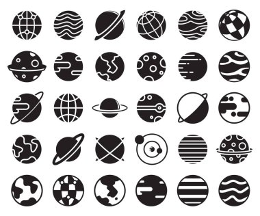 gezegen ve küresel kabartma biçim vektörü