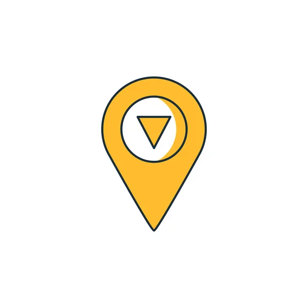 Location Map Pin Yellow Theme Icon — Stock Vector