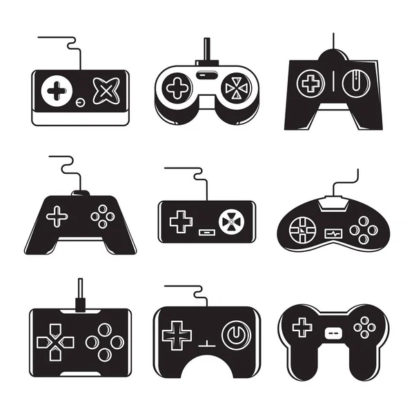 stock vector gamepad and joy stick icons vector set