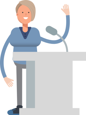 Podyumda Konuşan Kadın Karakteri