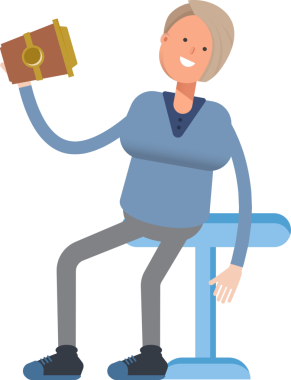 Kadın Karakteri Kahve İçiyor