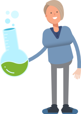 Kadın Karakter Tutma Laboratuvarı Şişesi