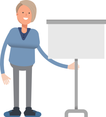 Beyaz Tahtayı Sunan Kadın Karakteri