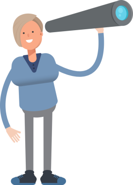 Dürbün kullanan Kadın Karakteri