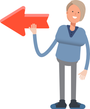 Kadın Karakteri ve Ok İşareti