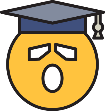 Sıkıcı mezun öğrenci Emoji.