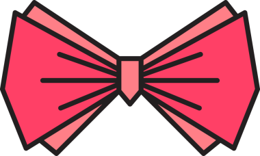 Pembe Dekoratif Bowtie Çizimi