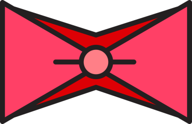 Pembe Dekoratif Bowtie Çizimi