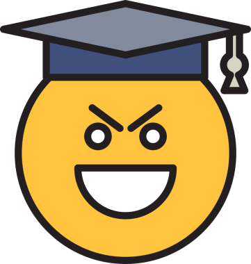 Huysuz mezun öğrenci Emoji.