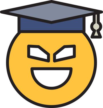 Gülümse, mezun öğrenci Emoji.
