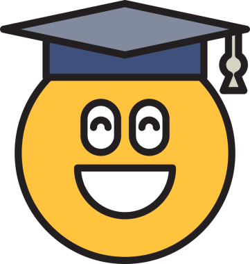 Gülümse, mezun öğrenci Emoji.