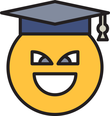 Gülümse, mezun öğrenci Emoji.