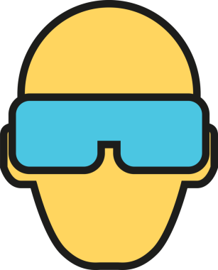 VR Sanal Gerçeklik Kulaklık İllüstrasyonu