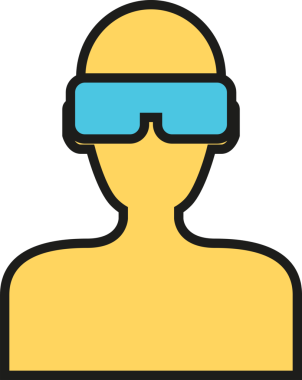 VR Sanal Gerçeklik Kulaklık İllüstrasyonu