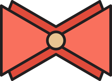 Dekoratif Bowtie İllüstrasyon Clipart