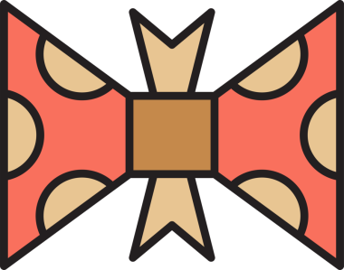 Pembe Dekoratif Bowtie Çizimi