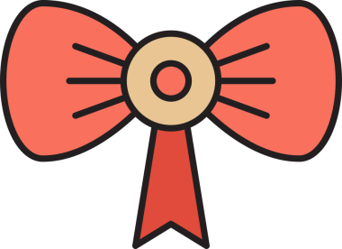 Pembe Dekoratif Bowtie Çizimi