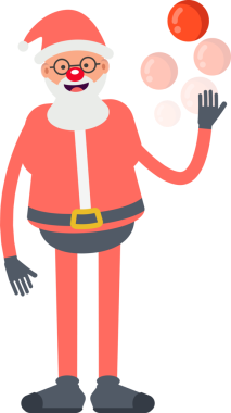 Noel Baba Karakteri Top Oynuyor