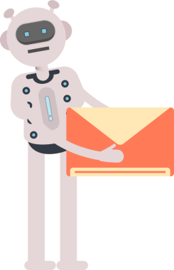 Robot Karakteri Posta Tutma