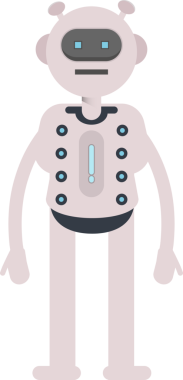 Robot Karakteri Ayakta Duran Clipart