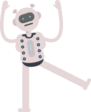 Robot Karakteri Rahatlatıcı Çizim