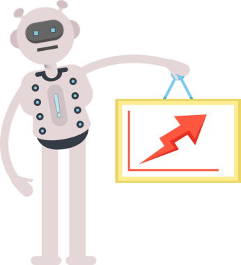 Robot Karakter Tutucu Ok Çizelgesi