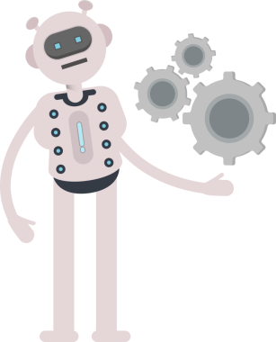 Robot Karakteri Vites Tutucu