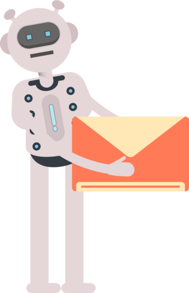 Robot Karakteri Posta Tutma