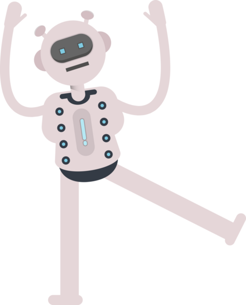 Robot Karakteri Rahatlatıcı Çizim