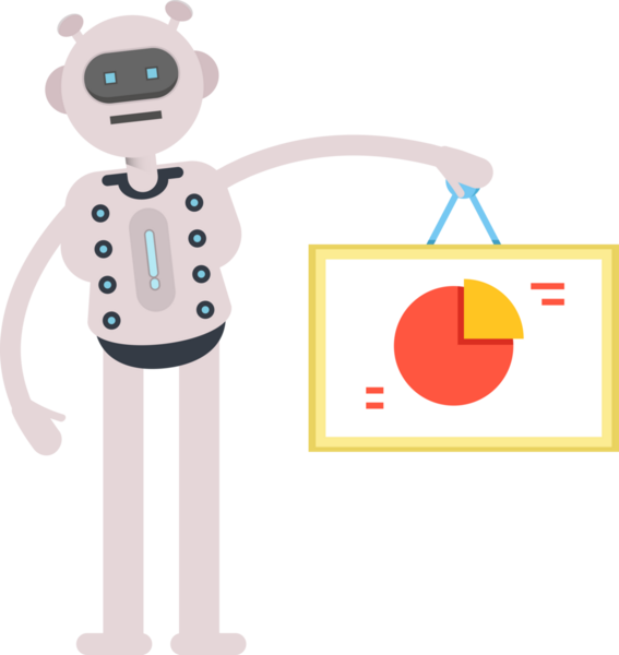 Robot Karakteri Pasta Çizelgesi İmzalama