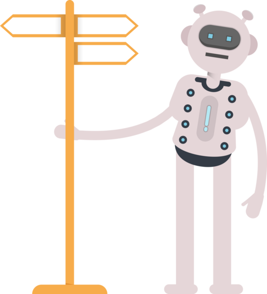 Robot Karakteri ve İmza Gönderi