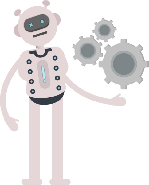 Robot Karakteri Vites Tutucu