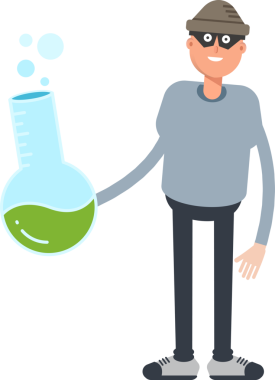 Hırsız Karakter Tutucu Laboratuar Şişesi