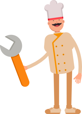 Fırıncı Karakteri İngiliz Anahtarı Aracı Kullanıyor