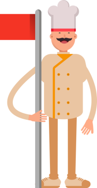 Baker Karakteri Bayrak Direği